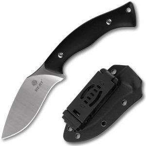 REAT Fixed Blade Knife, 4" D2 Steel Blade, Ergonomic G10 Handle, EDC Hunting Knife for Outdoor Survival, Ideal Gift for