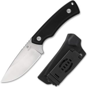 REAT Fixed Blade Knife - 7.5" D2 Steel Blade - Ergonomic G10 Handle - EDC Knife for Hunting & Survival - Includes Kydex